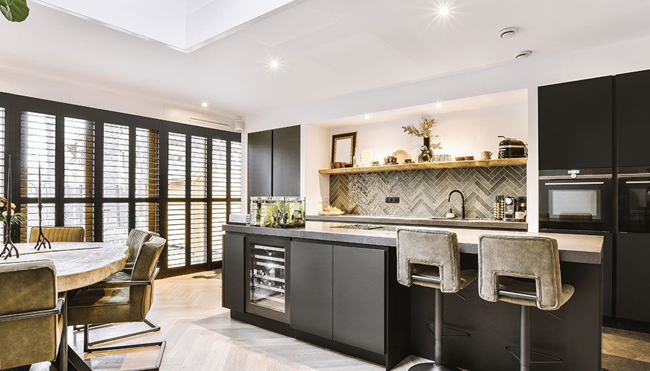 Real estate brokerage sales gallery and reception interior