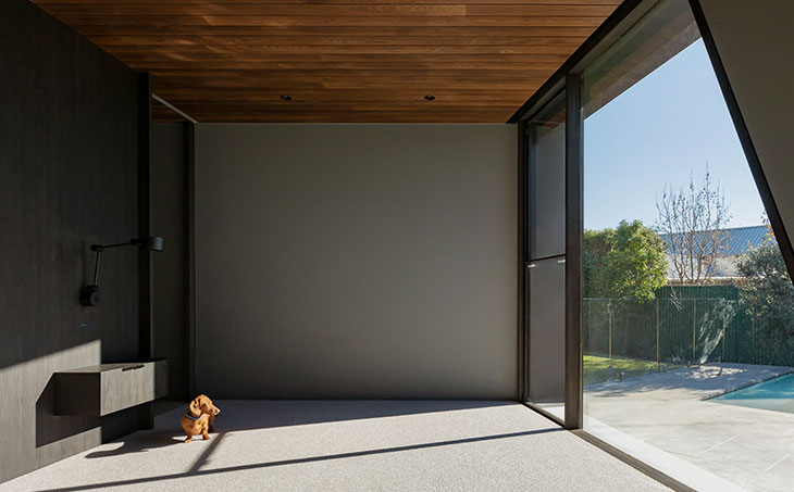 Joinery finishes and styled interior corner
